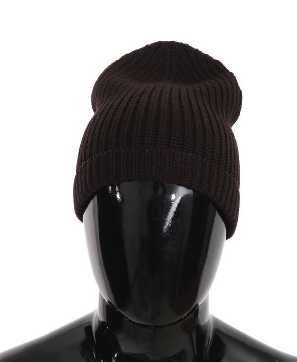 Brown Beanie Wool Knitted Winter Warm Hat