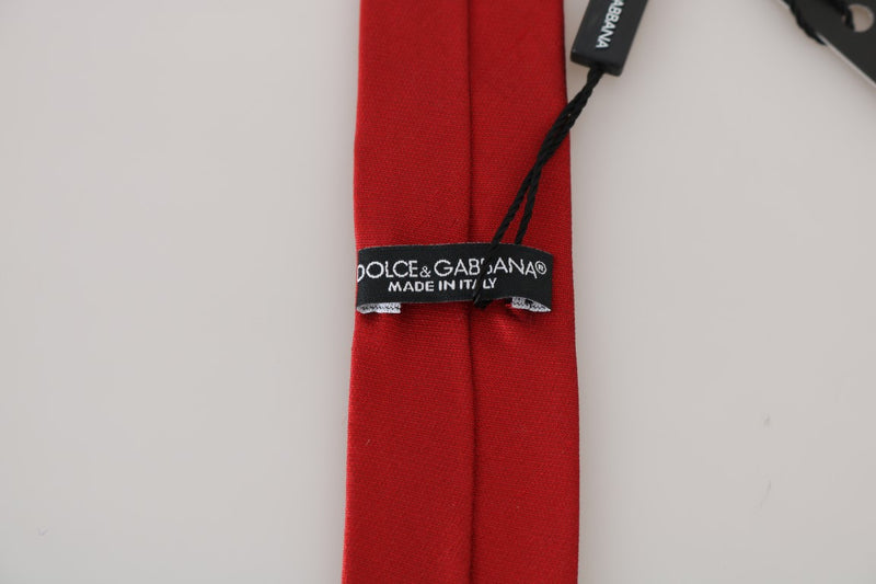 Red Silk Slim Tie