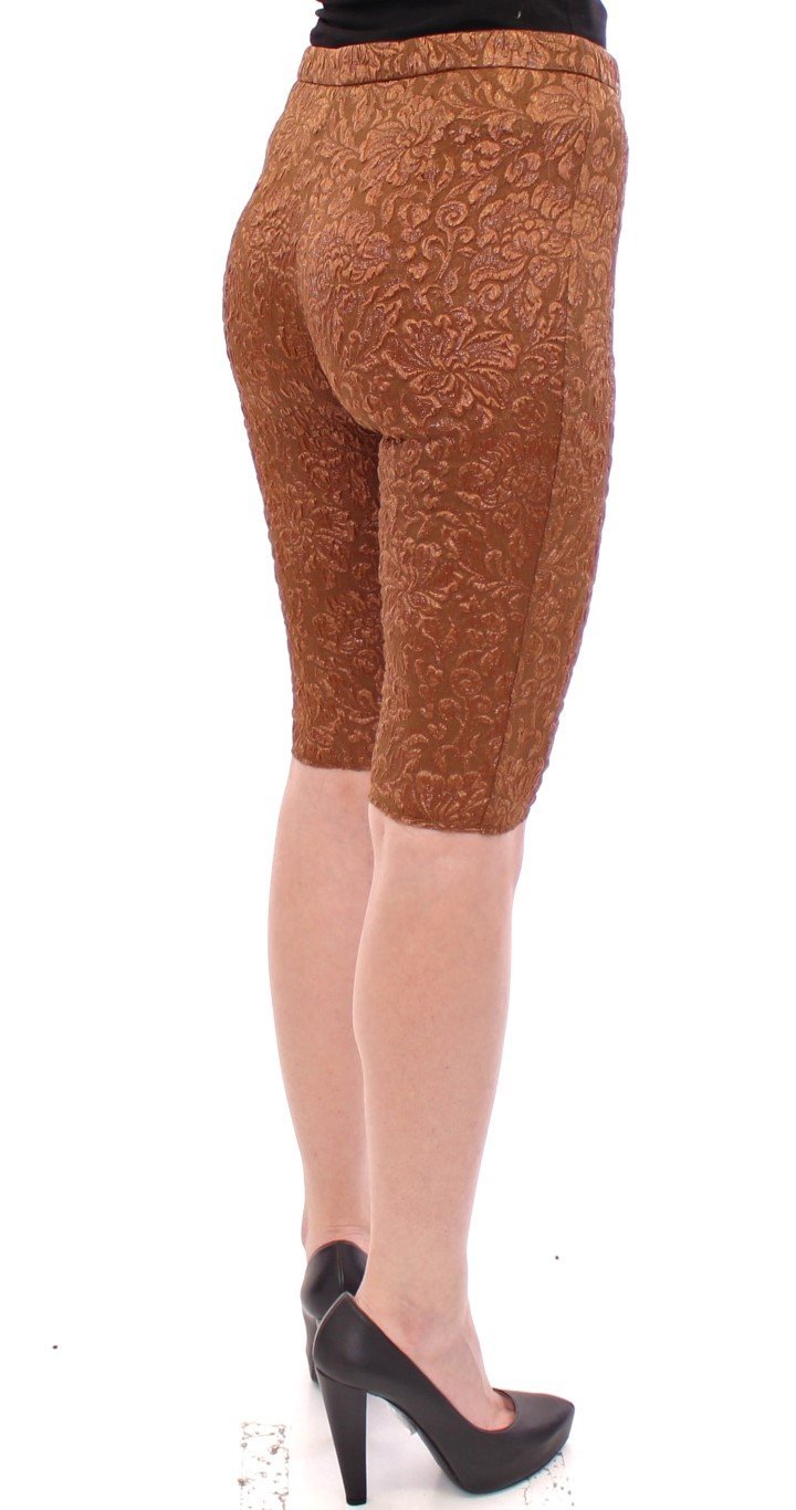 Brown silk shorts pants