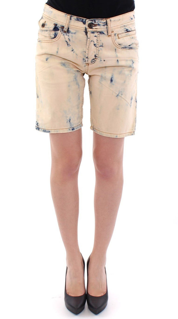 Blue cotton washed jeans shorts