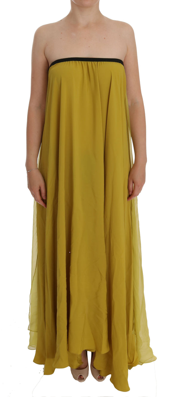 Mustard Yellow Silk Dress