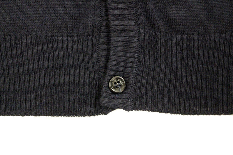 Dark blue wool cardigan