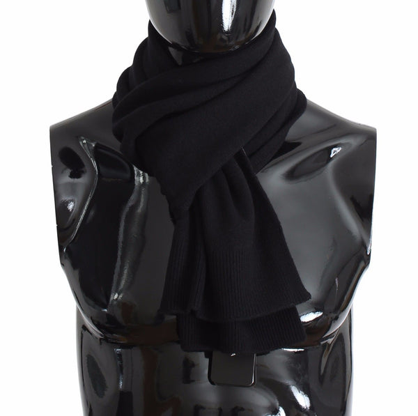 Black Cashmere Mens Scarf