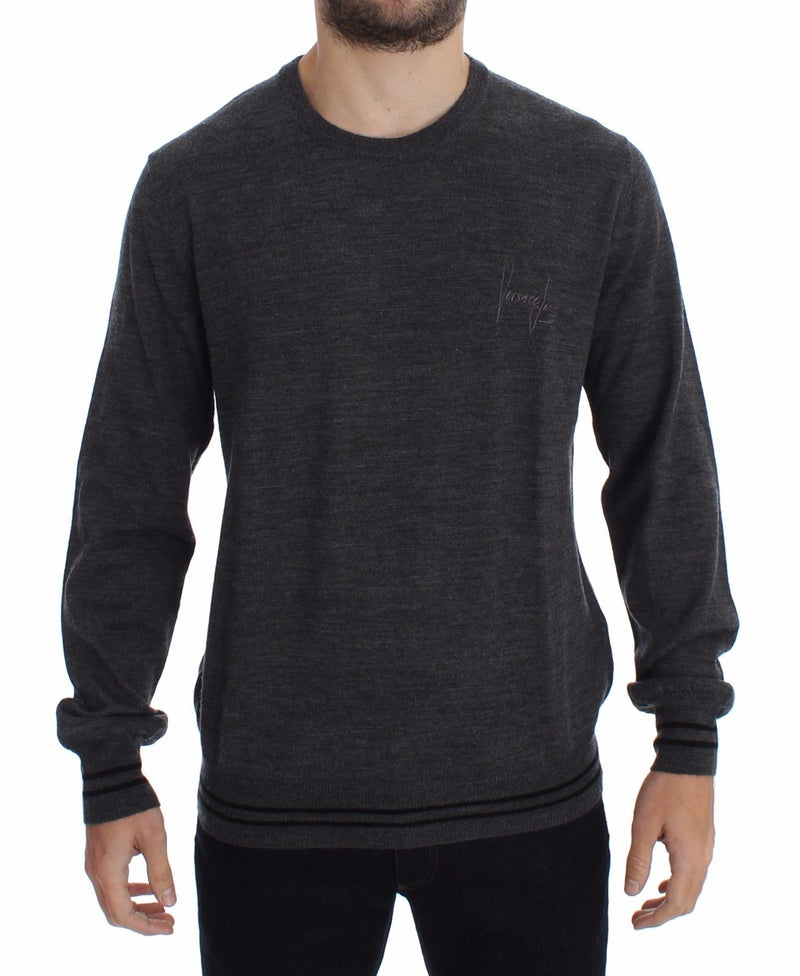 Gray Wool Crew-neck Sweater