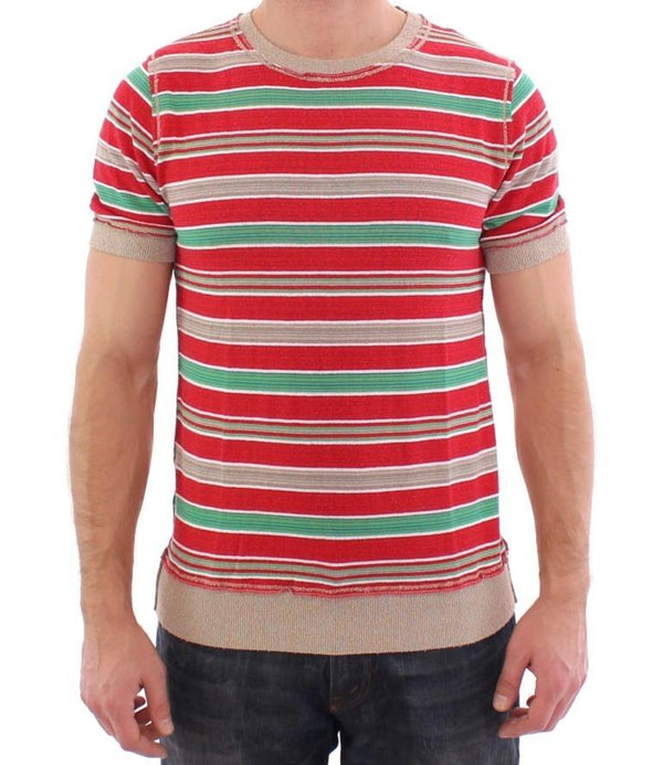 Multicolor striped crewneck t-shirt