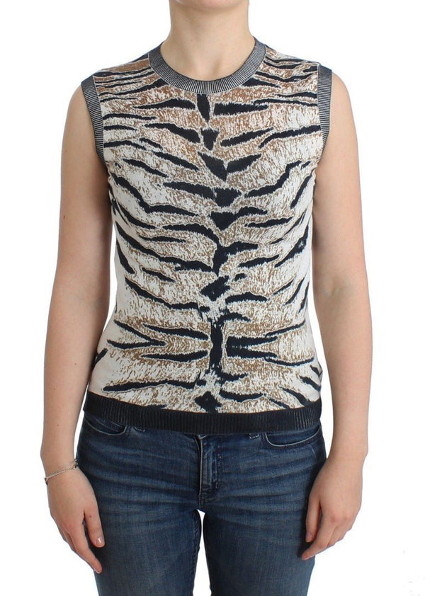 Tiger printed knit top