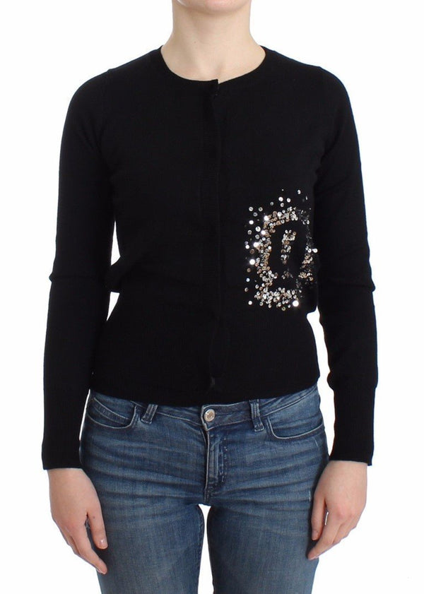 Black twinset cardigan top