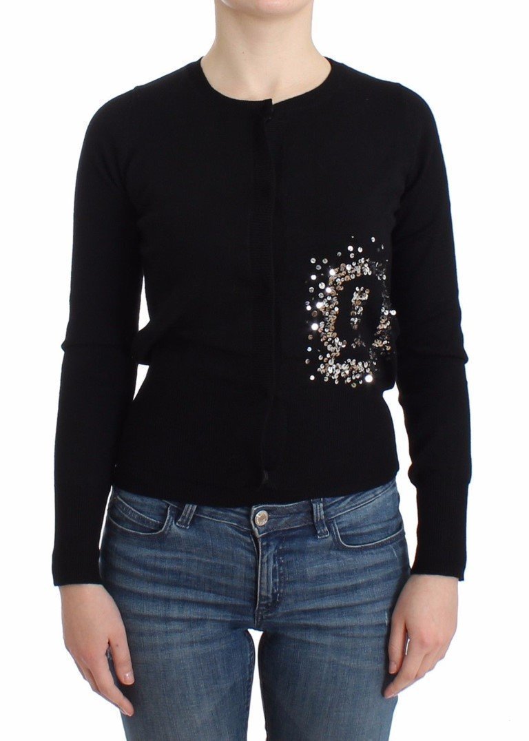 Black twinset cardigan top