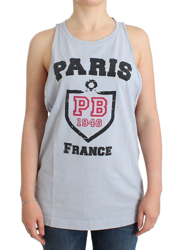 Gray branded tank top