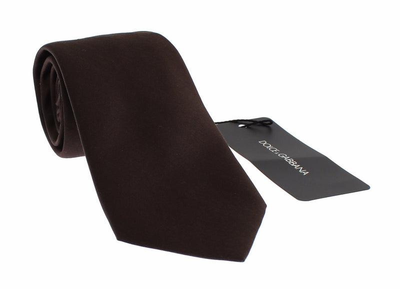 Brown Silk Classic 8cm Neck Tie
