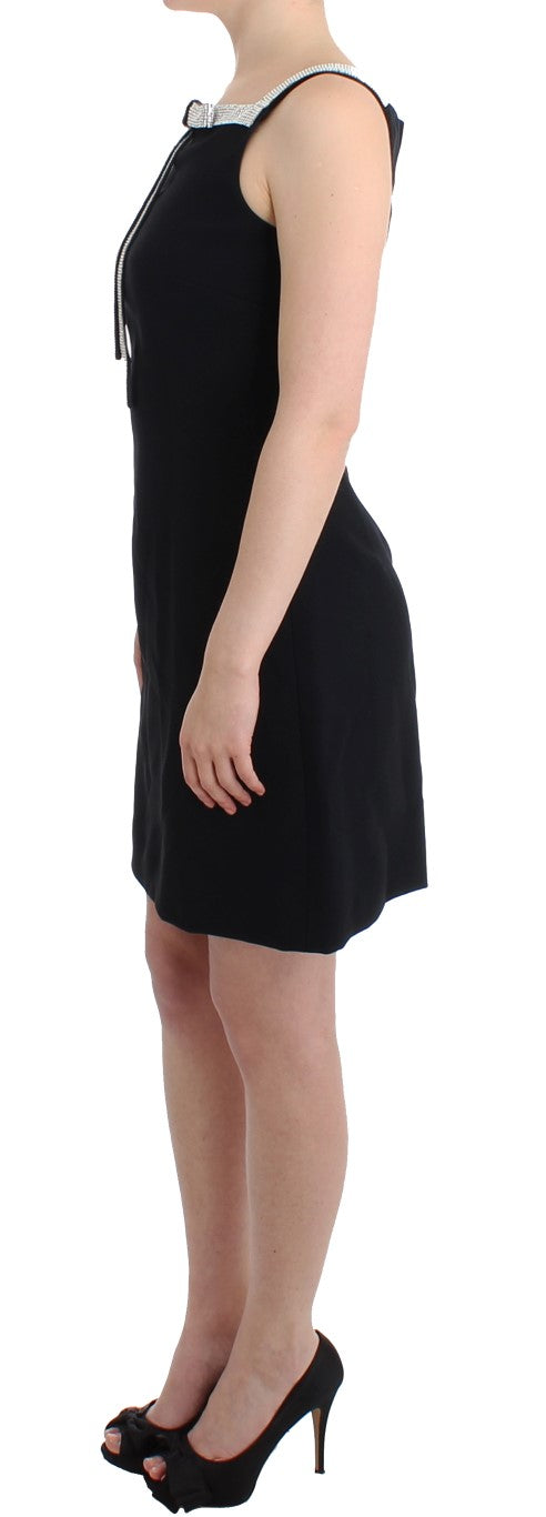 Black crystal embellished dress