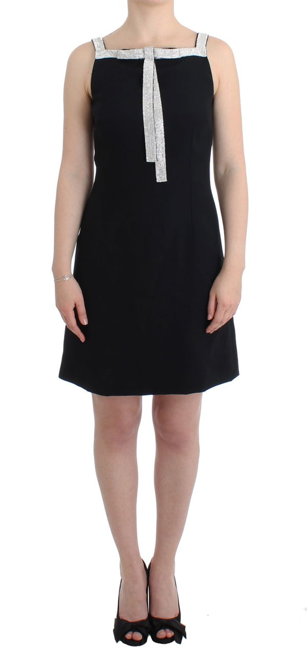 Black crystal embellished dress