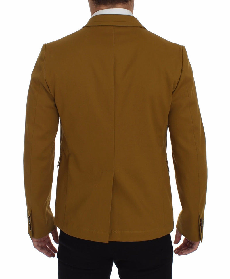 Yellow Cotton Stretch Blazer