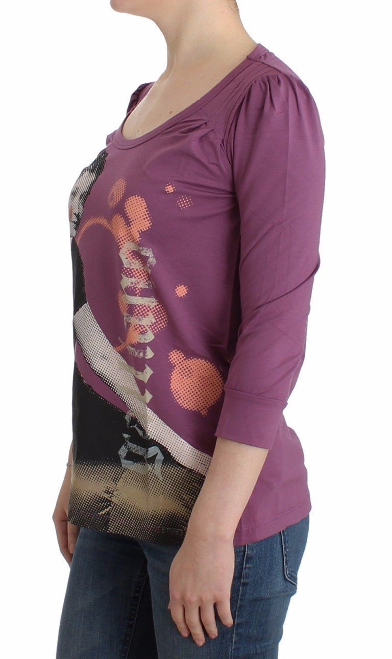 Purple cotton top blouse