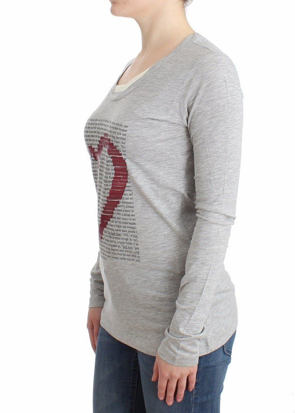 Gray longsleeved cotton top