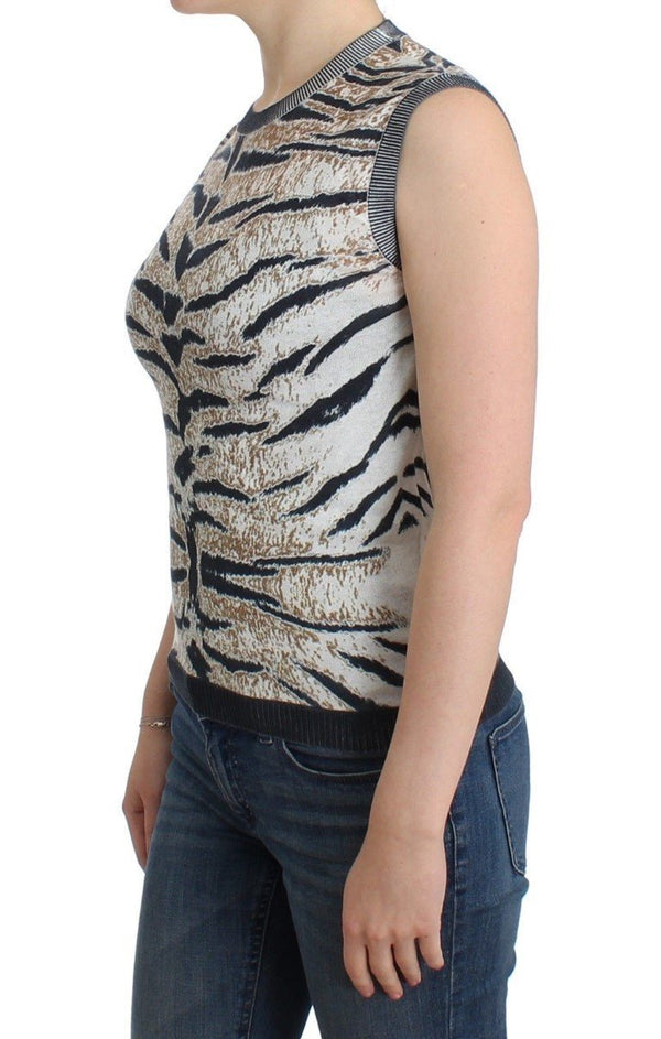 Tiger printed knit top