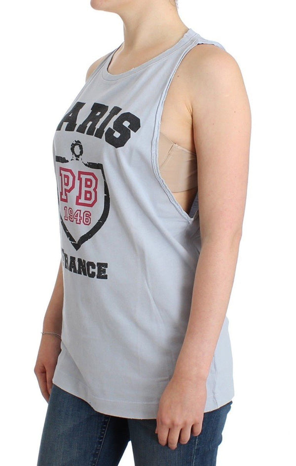 Gray branded tank top