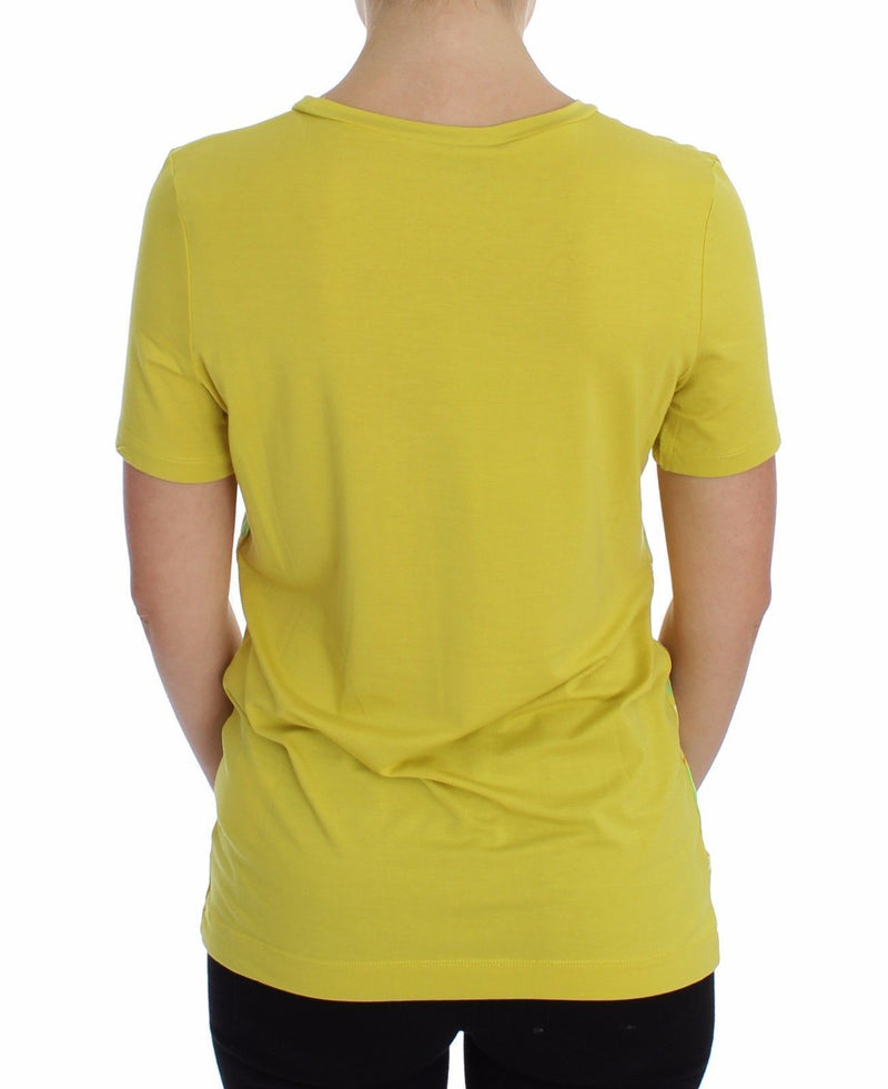 Yellow Crewneck Studded T-shirt
