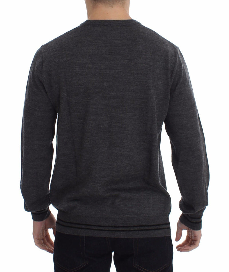 Gray Wool Crew-neck Sweater
