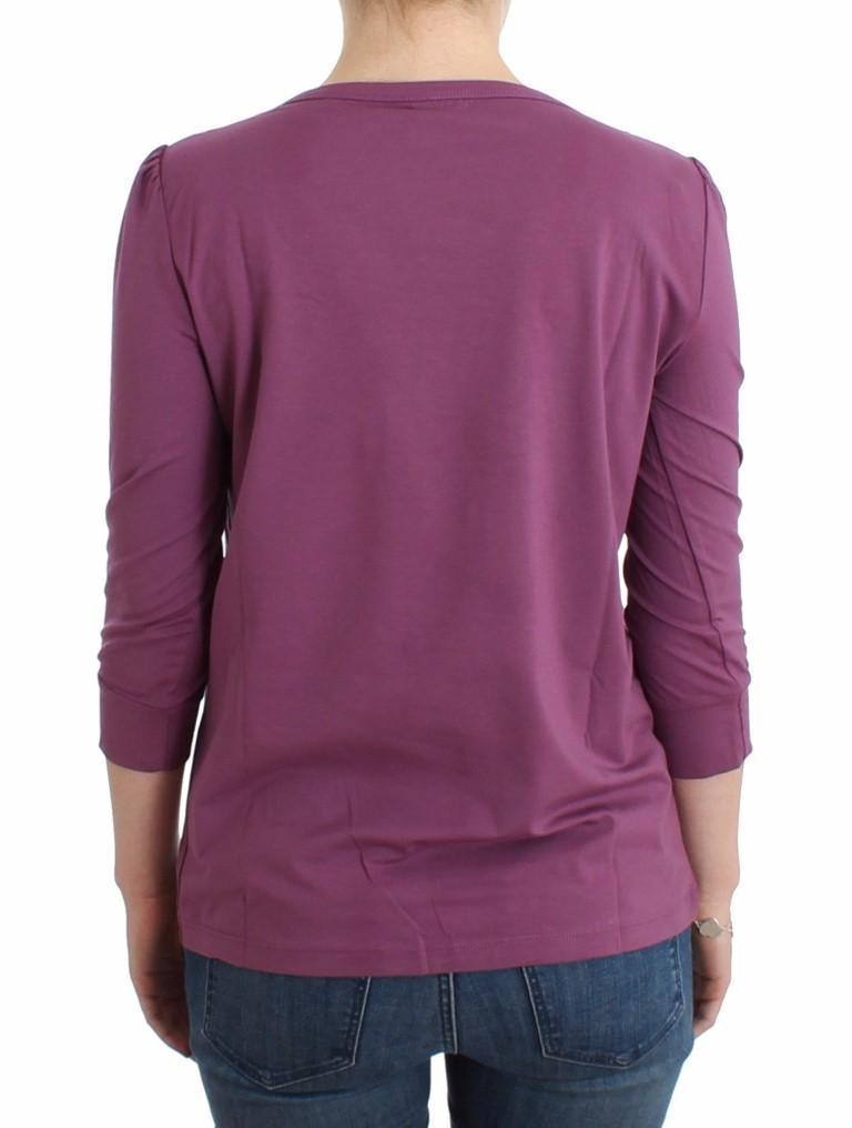 Purple cotton top blouse