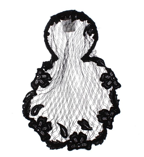 Black Floral Crochet Hair Net