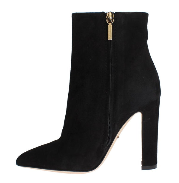 Black Suede Ankle Booties