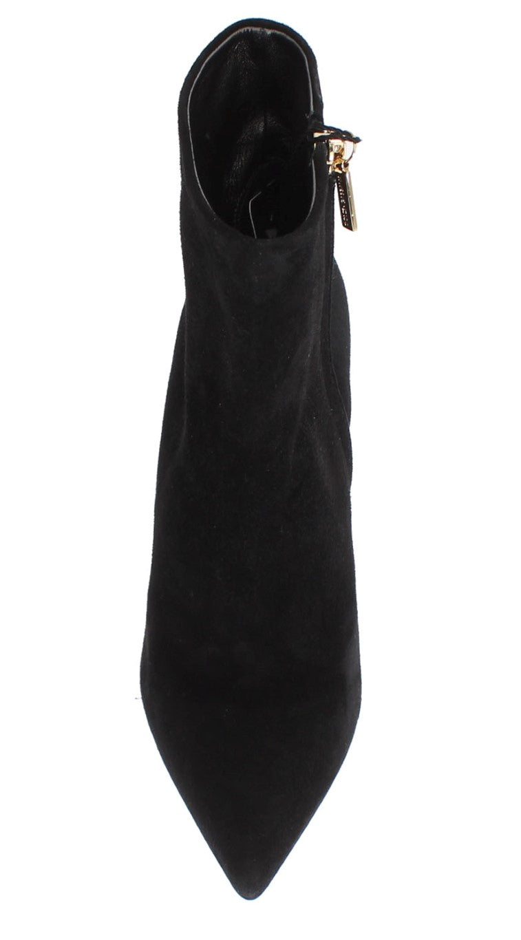 Black Suede Ankle Booties