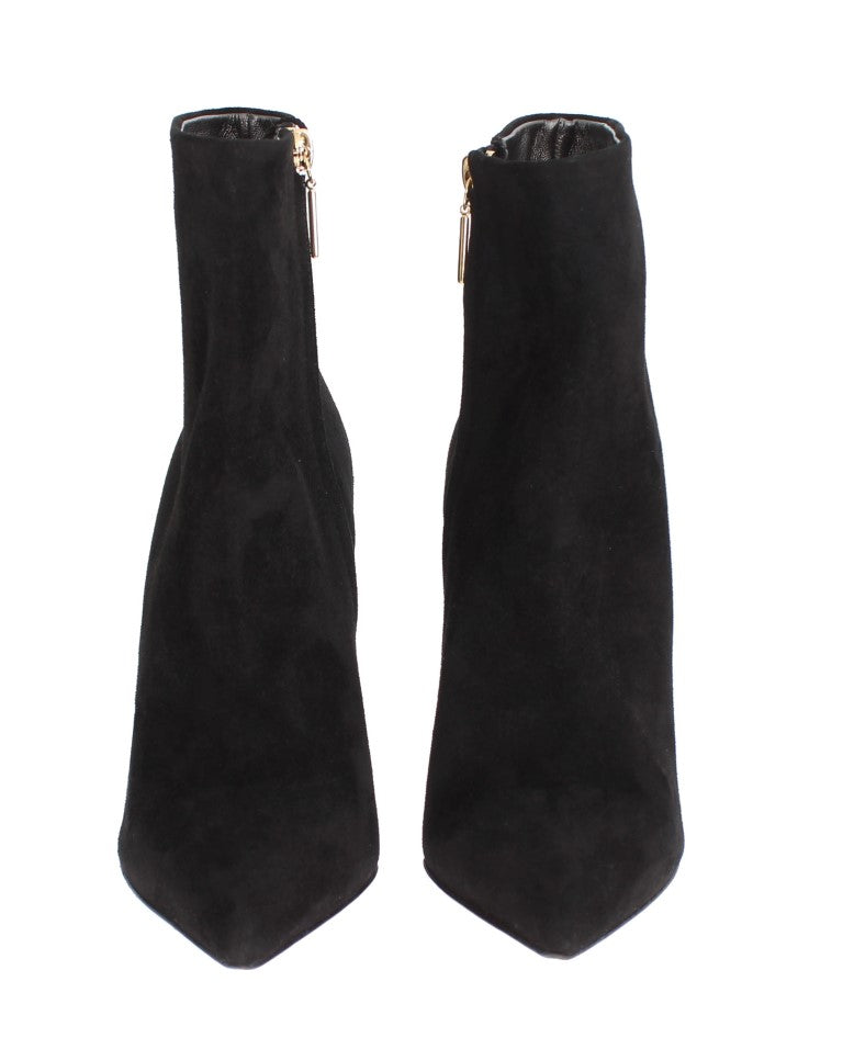 Black Suede Ankle Booties