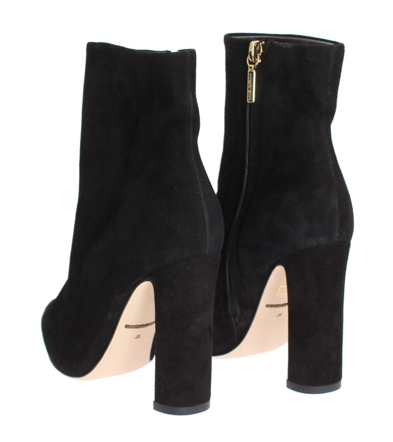 Black Suede Ankle Booties