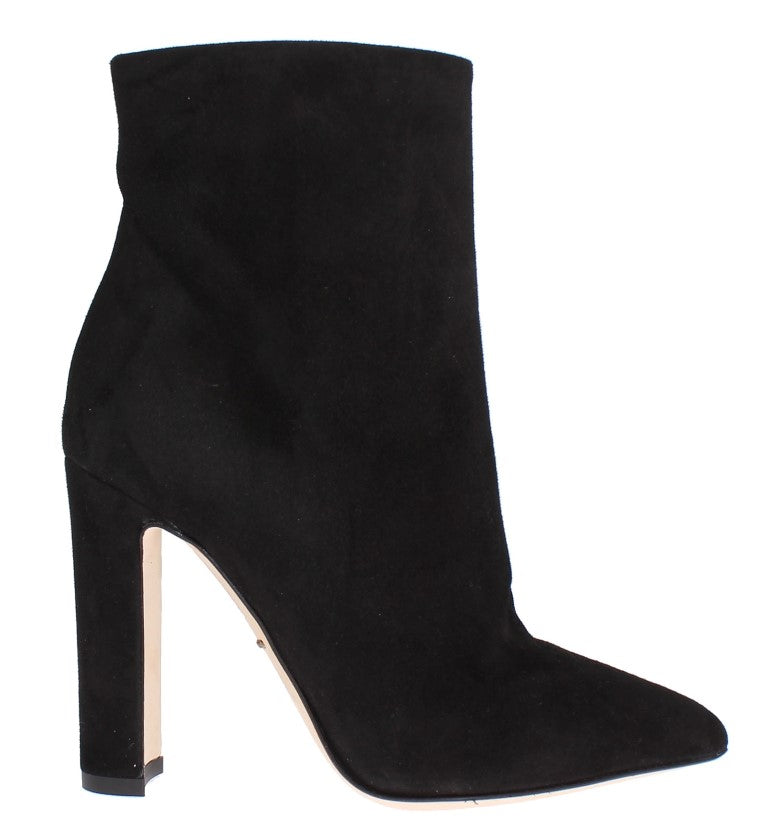 Black Suede Ankle Booties