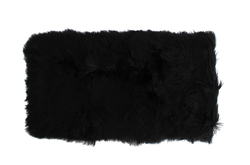 Black Alpaca Fur Shoulder Collar Scarf