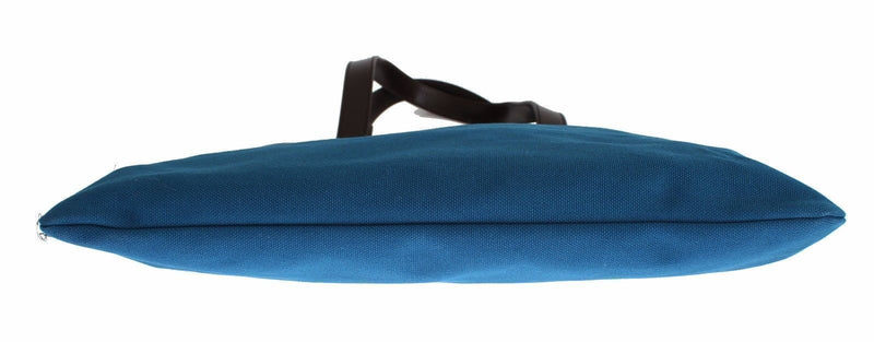Blue Denim Leather Hand Shoulder Travel Bag