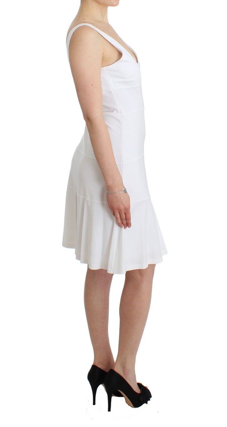 White A-line shift dress