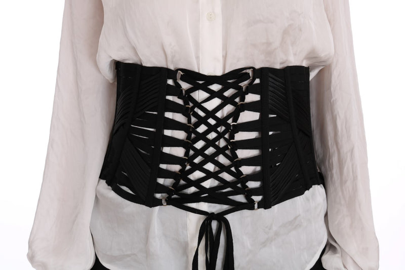 Black Stretch Waist Corset Belt