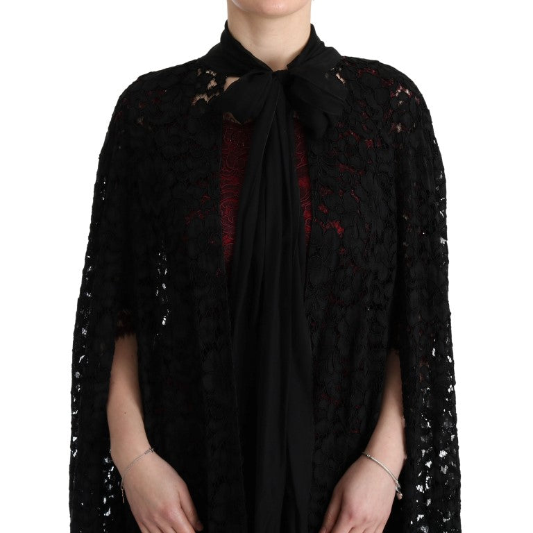 Black Floral Lace Maxi Dress
