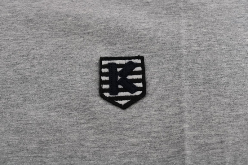 Gray Red Cotton Crewneck T-Shirt