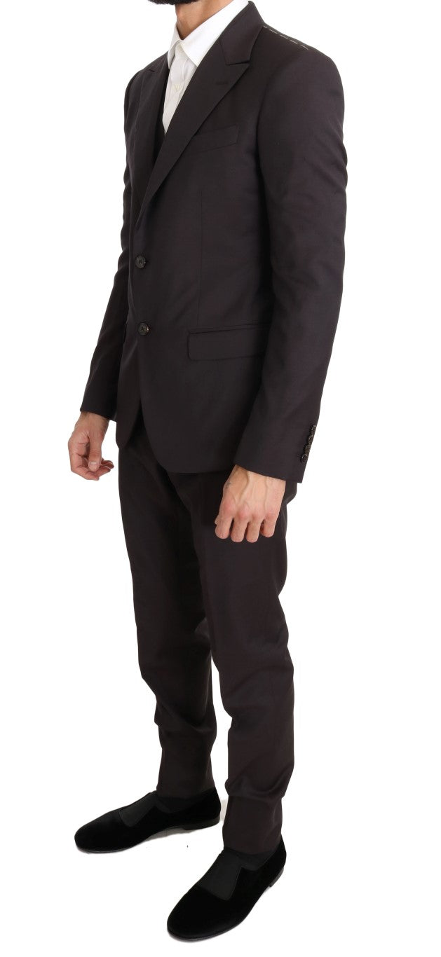 Bordeaux Wool Slim Fit Two Button Suit