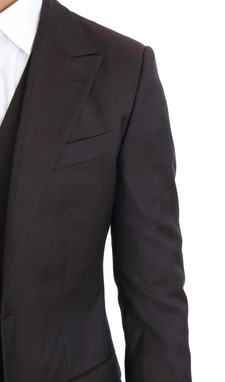 Bordeaux Wool Slim Fit Two Button Suit