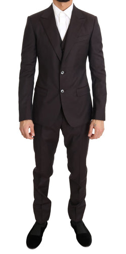 Bordeaux Wool Slim Fit Two Button Suit