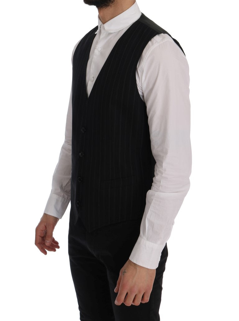 Black STAFF Cotton Striped Vest