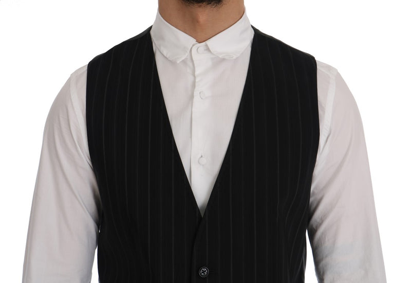 Black STAFF Cotton Striped Vest