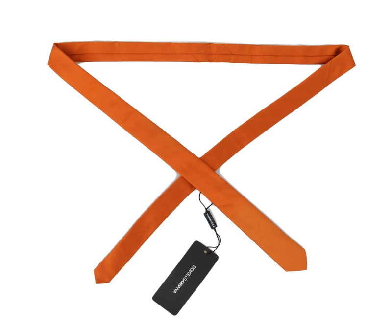 Orange Silk Solid Skinny Tie