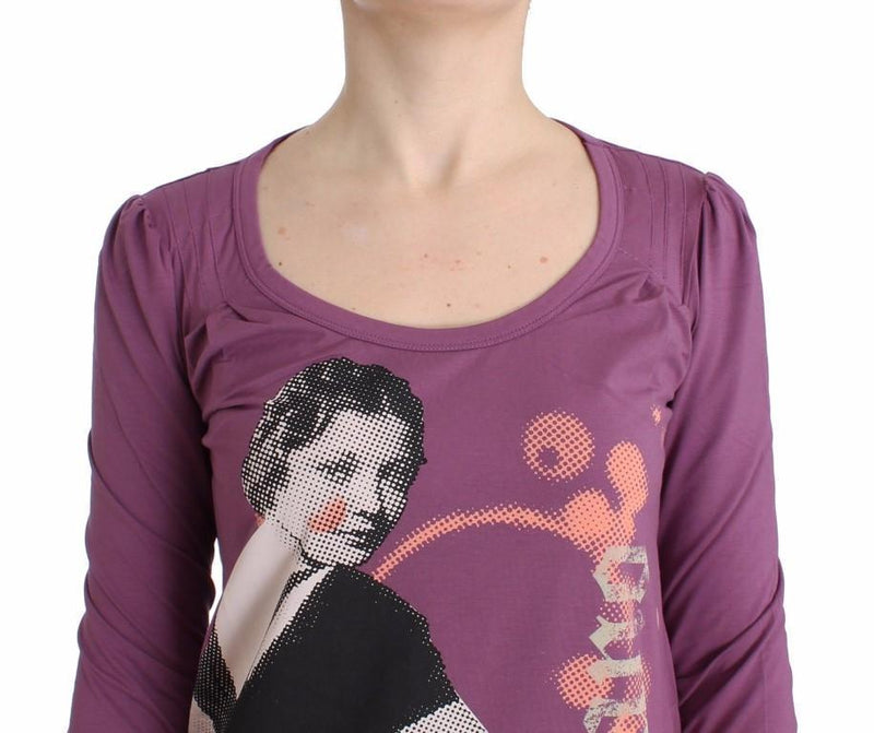 Purple cotton top blouse