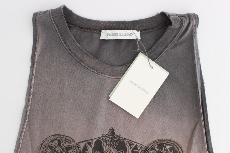 Gray tank top t-shirt