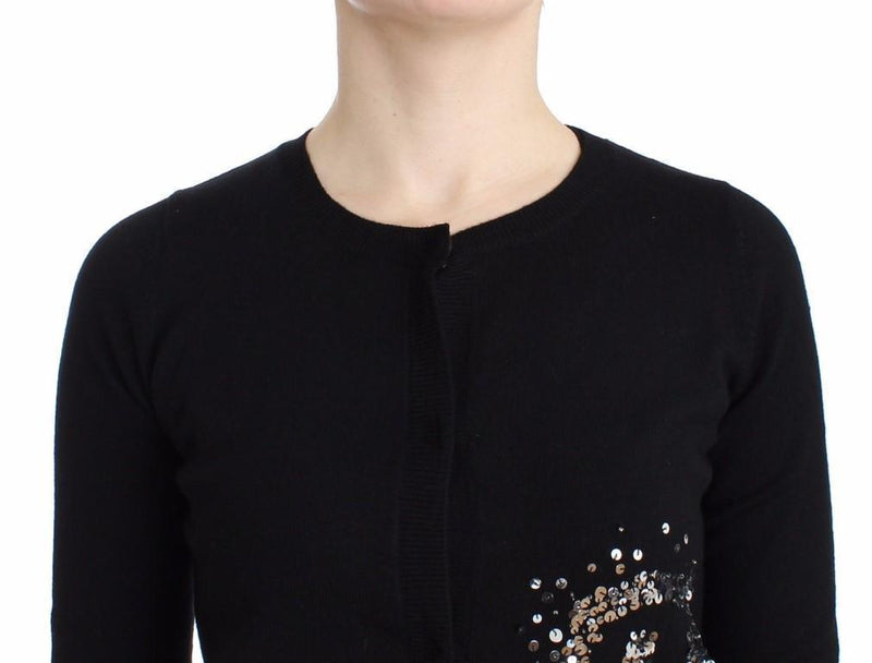 Black twinset cardigan top