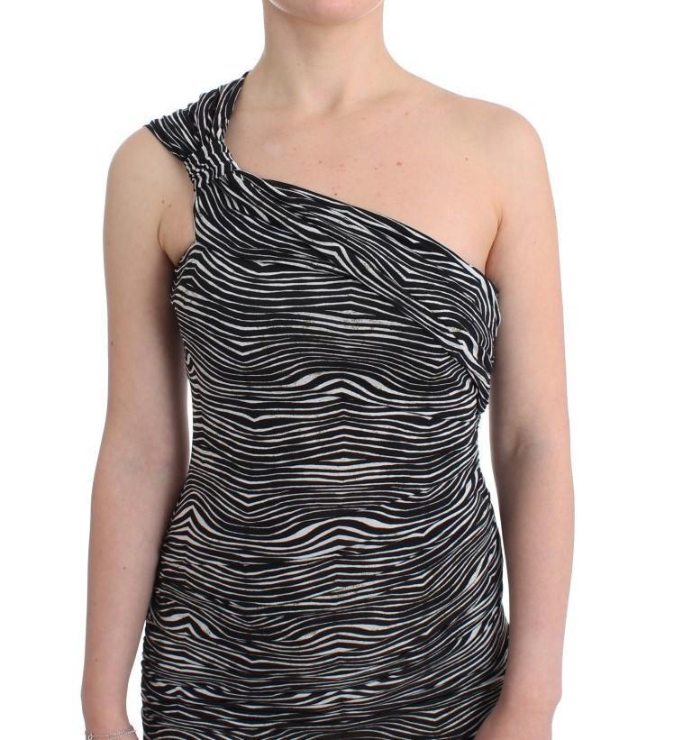 Zebra one shoulder dress