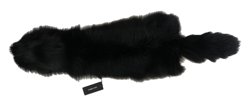 Black Silver Fox Fur Exclusive Scarf