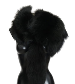 Black Silver Fox Fur Exclusive Scarf