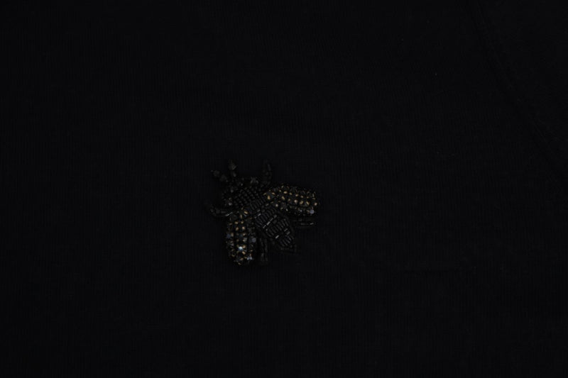 Blue Cashmere Royal Bee Crystal Sweater
