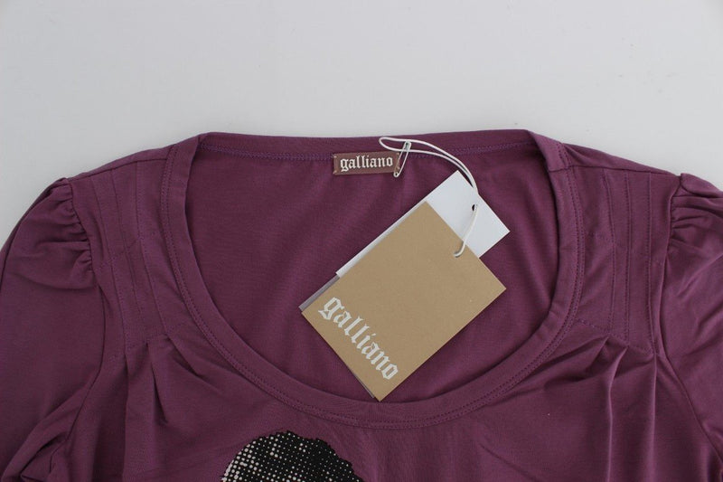 Purple cotton top blouse